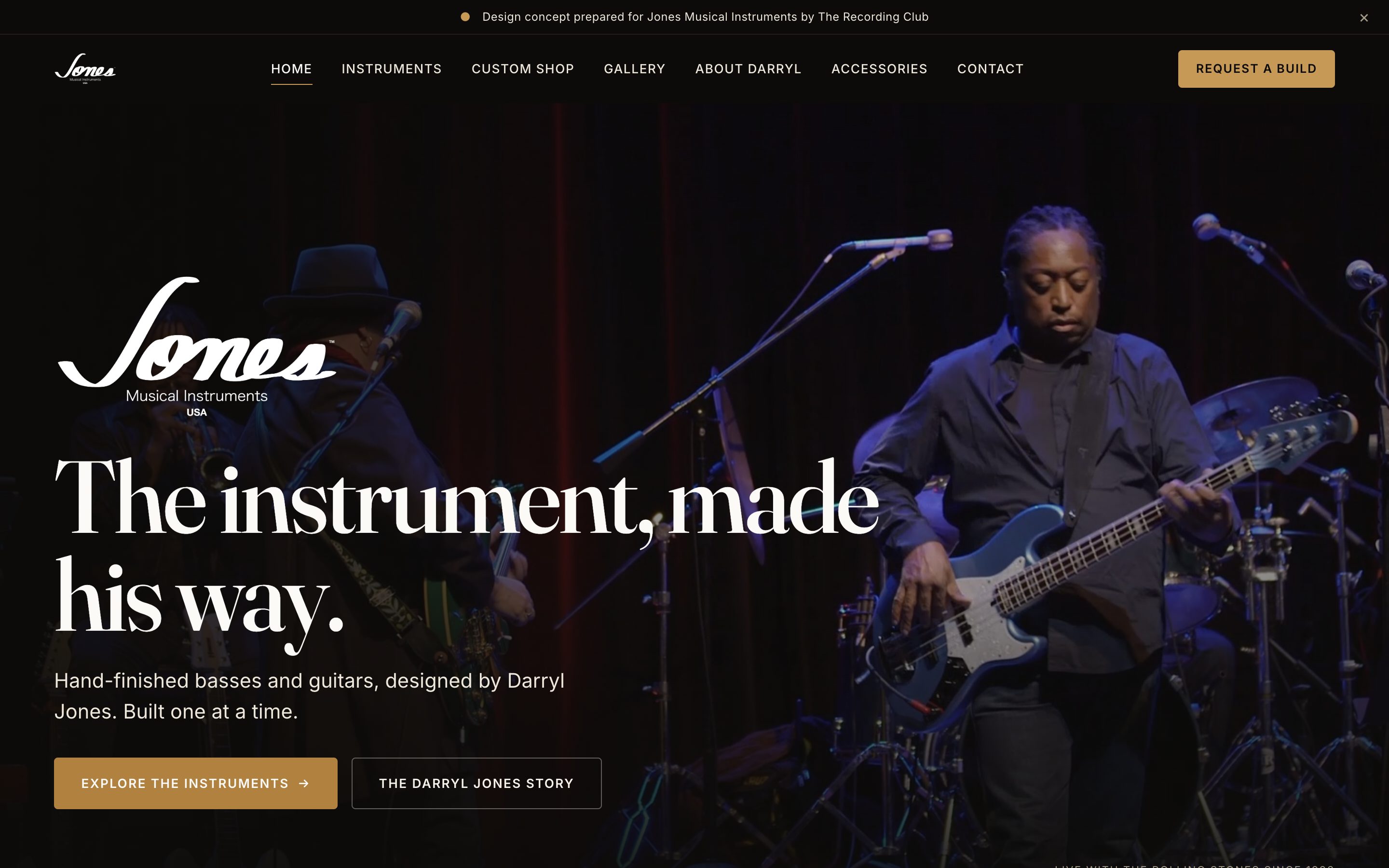 The new Jones Musical Instruments website